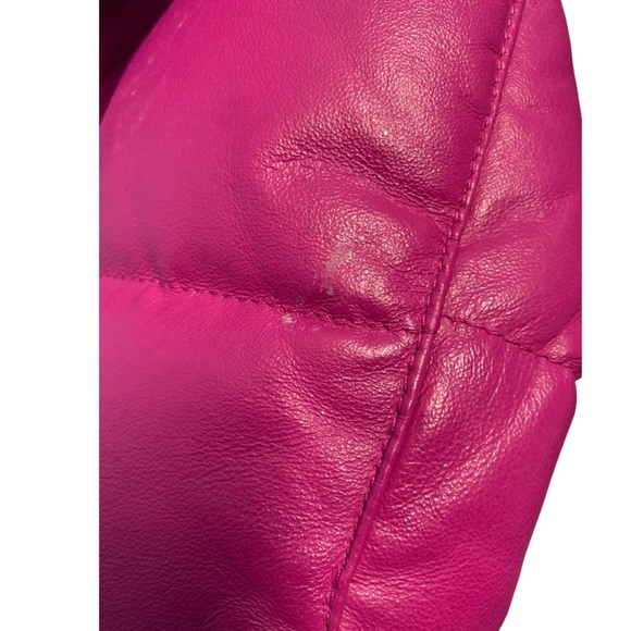 Danier Leather Fuchsia Down Filled Puffer Size Extra Small Good Used Condition - Picture 12 of 15